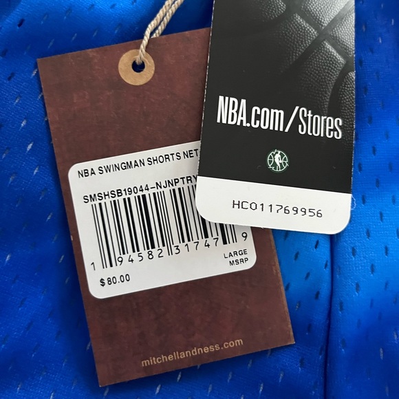 NBA New Jersey Nets Mitchell and Ness Swingman Shorts - Picture 5 of 6